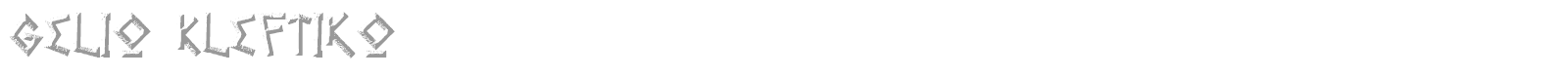 Gelio Kleftiko font preview
